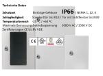 Schaltschrank 500x500x150 mm HBT IP66 eintürig mit Sichttür