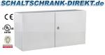 Schaltschrank 600x1200x250 mm HBT 2-türig IP55 mit Doppeltür