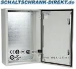 Metall Schaltschrank 1000x600x300 mm HBT Stahlblech 1-türig IP66 mit verzinkter Metall-Montageplatte