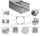 Unit Slotted wiring duct with cover of PVC