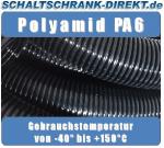 5m Corrugated pipe NW8.5 PA6 cable protection black